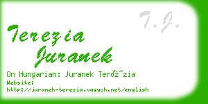 terezia juranek business card